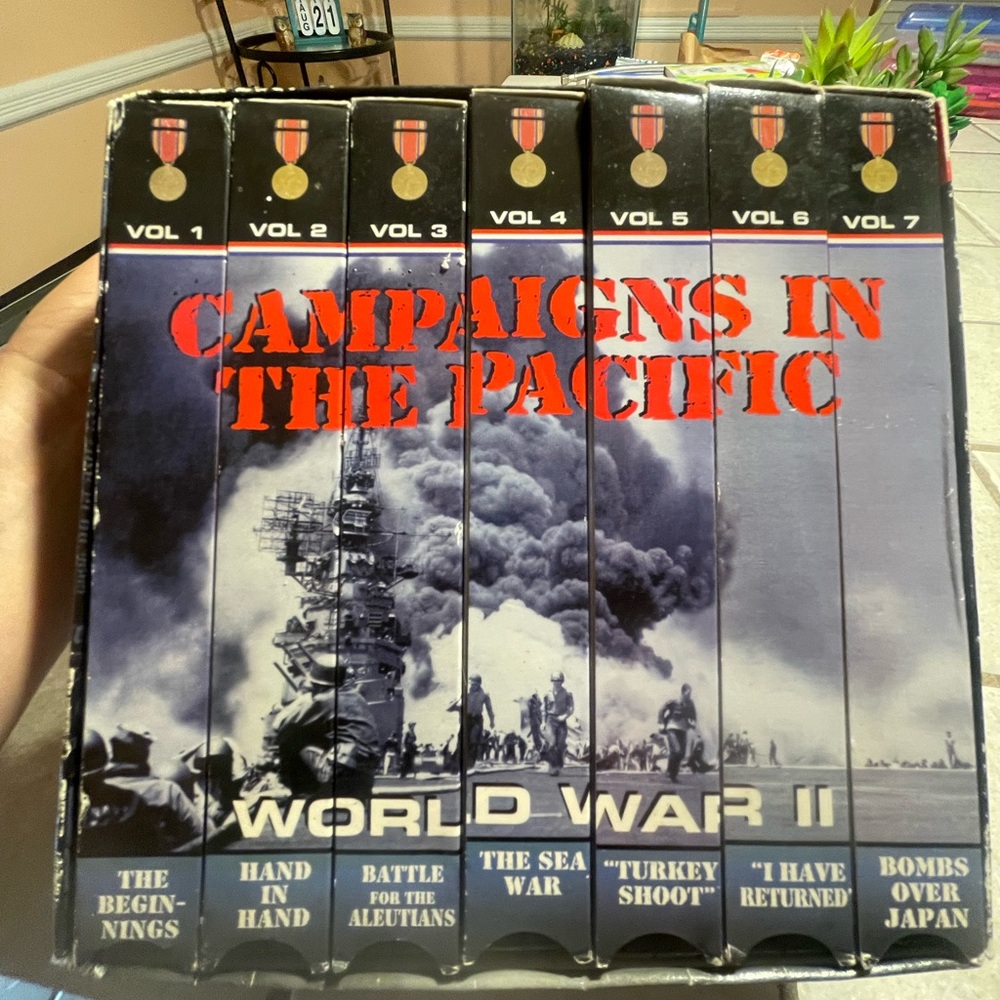 CAMPAIGNS IN THE PACIFIC Set of 7 VHS Tapes 1995 Vintage Documentary